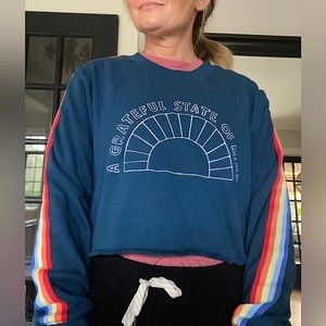 Spiritual Gangster Rainbow Stripe Sweatshirt